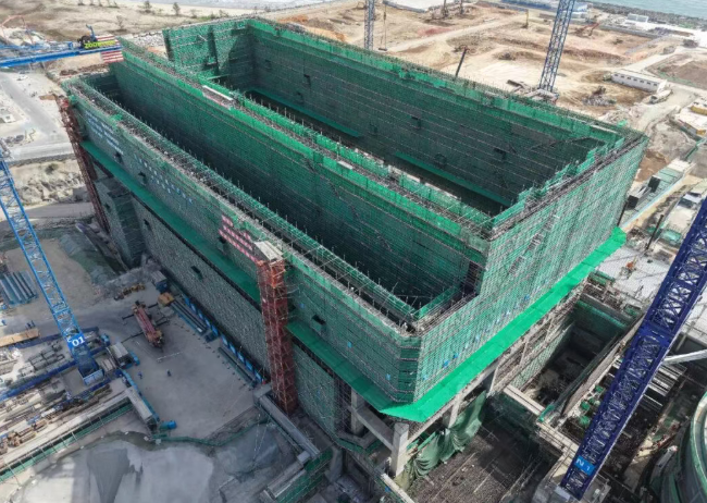 陸豐核電1號機組常規島汽輪機廠房框架結構順利封頂